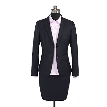 ZOBRA HY7001-2時尚職業(yè)套裙 經(jīng)典黑色西服套裝，打造優(yōu)雅職場風范